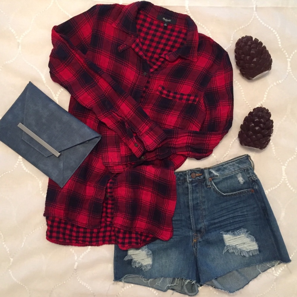 Madewell Flannel Long Sleeve Shirt